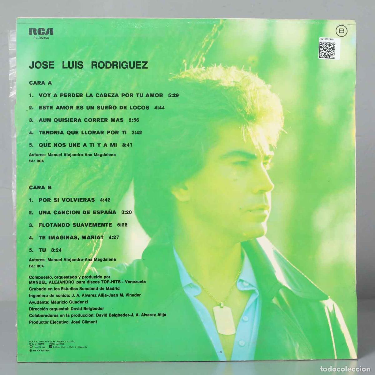 Discos de vinilo: LP. Jos&eacute; Luis Rodr&iacute;guez &ndash; Grandes &Eacute;xitos - Foto 2