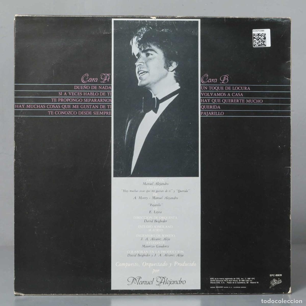 Discos de vinilo: LP. Jose Luis Rodriguez &ndash; Due&ntilde;o De Nada - Foto 2