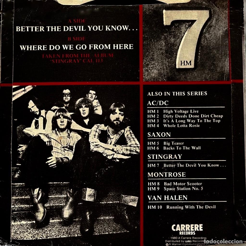 Discos de vinilo: STINGRAY. BETTER THE DEVIL YOU KNOW. SINGLE ORIGINAL UK - Foto 2