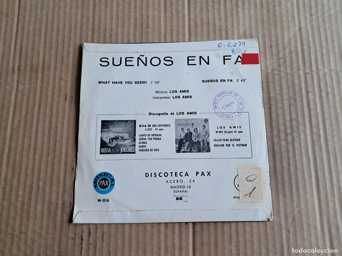 Discos de vinilo: LOS AMIS - SUE&Ntilde;OS EN FA SINGLE 1970 - Foto 3