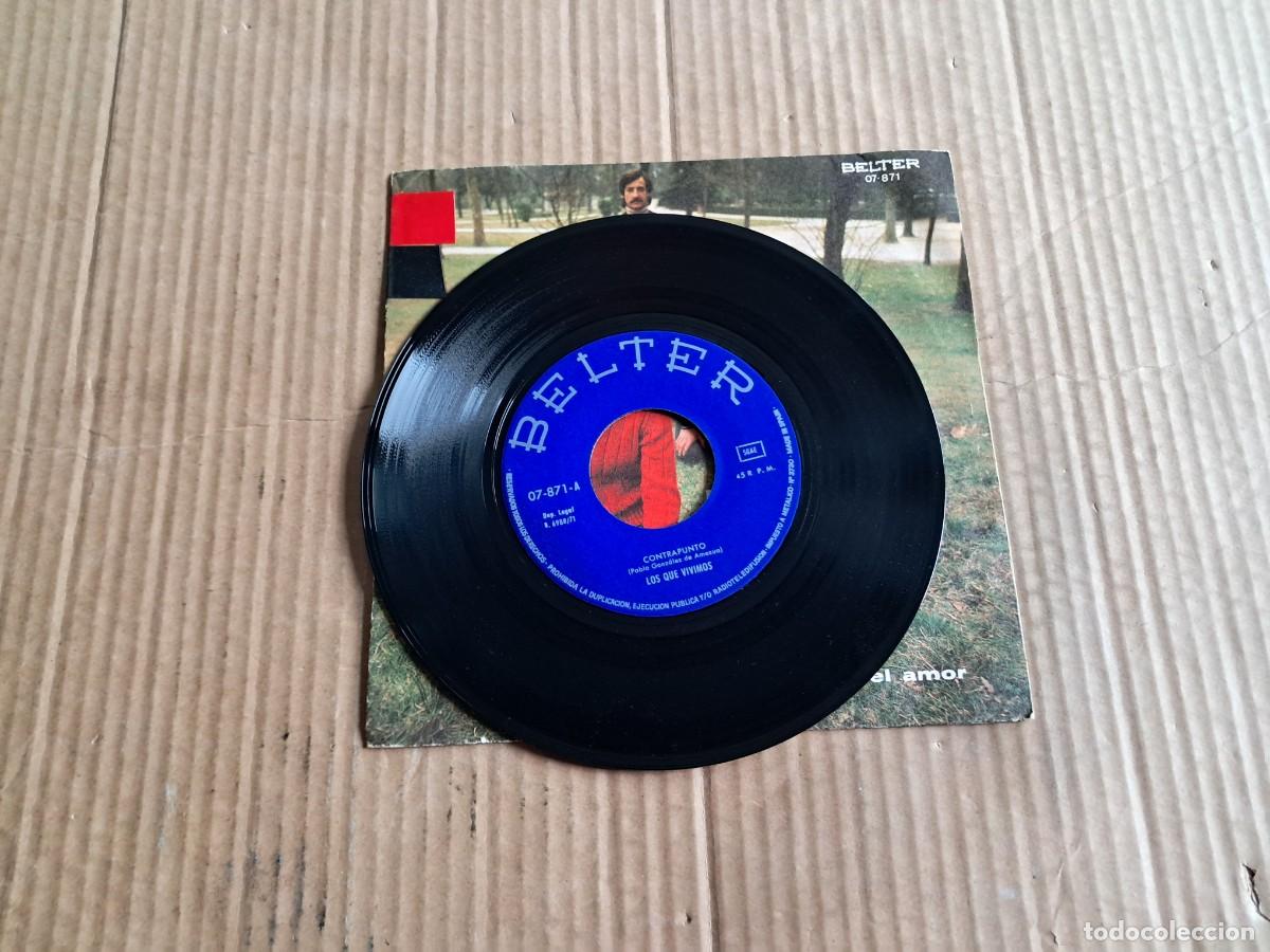 Discos de vinilo: LOS QUE VIVIMOS - CONTRAPUNTO SINGLE 1971 - Foto 2