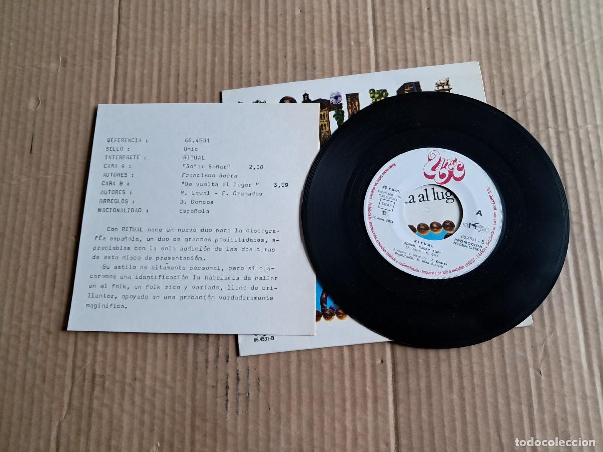 Discos de vinilo: RITUAL - SO&Ntilde;AR SO&Ntilde;AR SINGLE + HOJA PROMOCIONAL 1972 - Foto 2