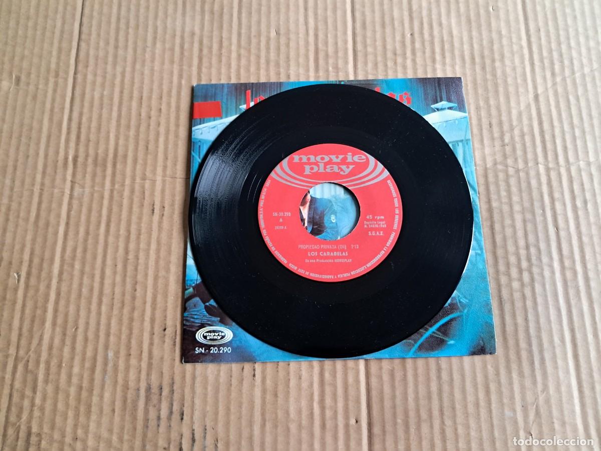 Discos de vinilo: LOS CARABELAS - PROPIEDAD PRIVADA SINGLE 1969 - Foto 2