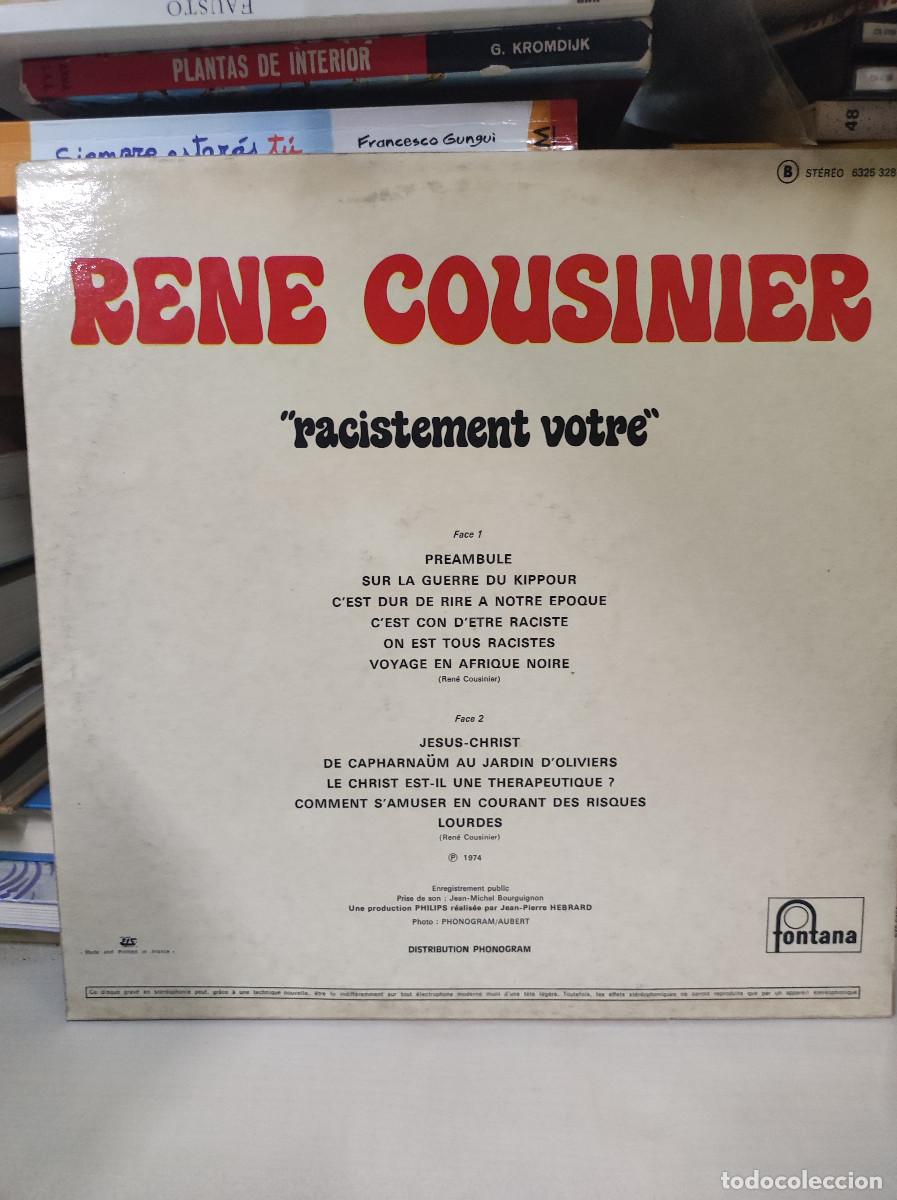 Discos de vinilo: Ren&eacute; Cousinier &ndash; Racistement Votre - Foto 2