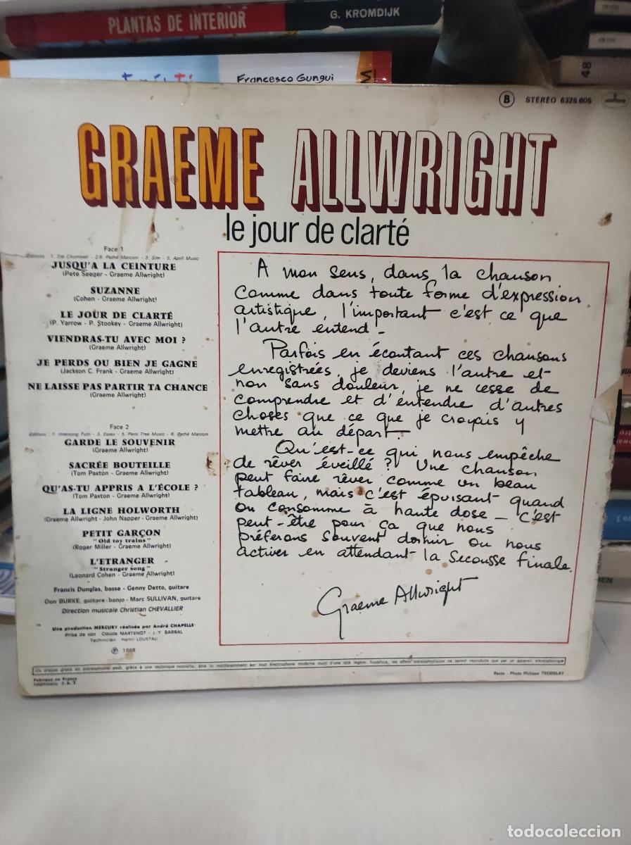 Discos de vinilo: Graeme Allwright &ndash; Le Jour De Clart&eacute; - Foto 2