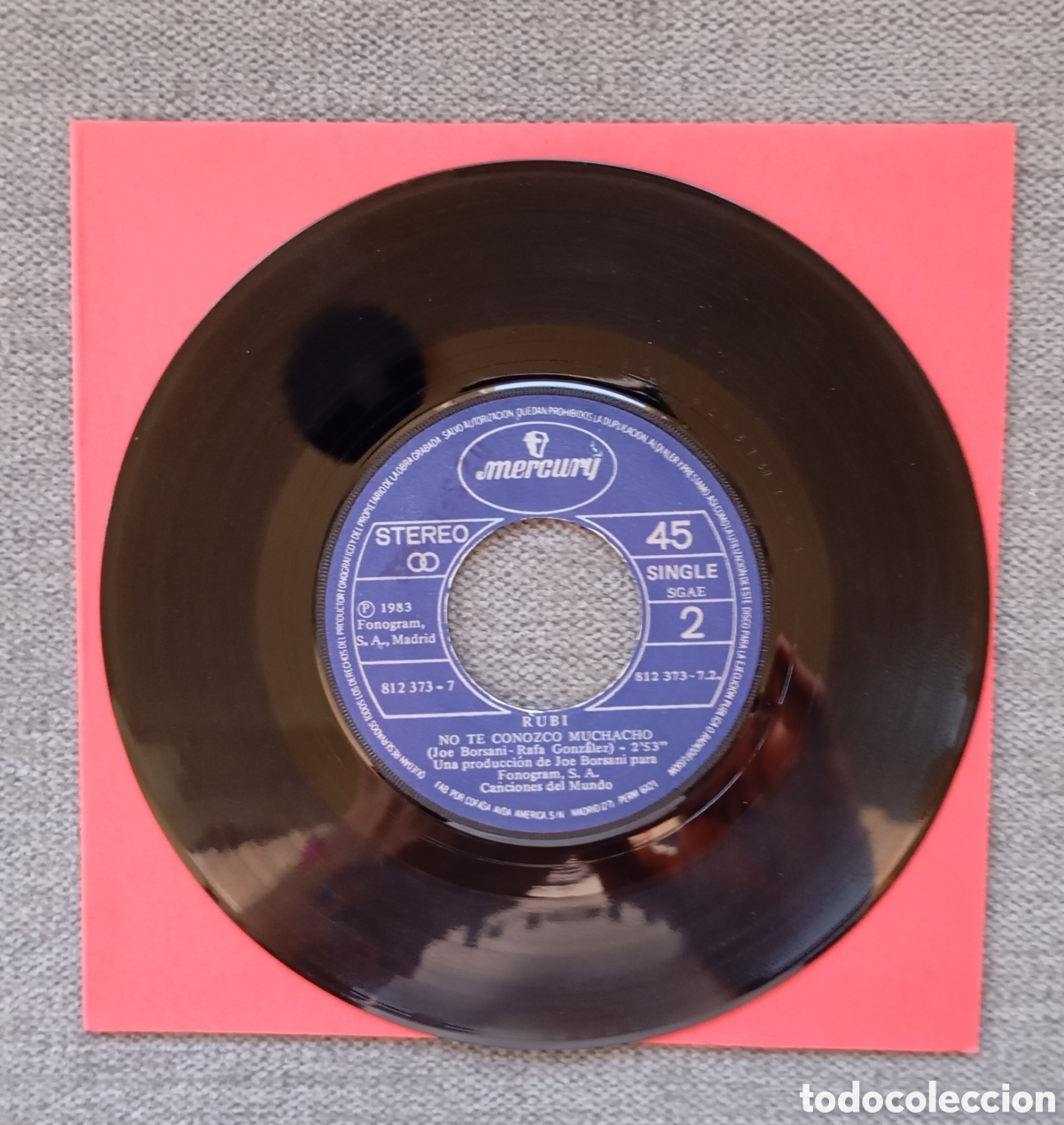 Discos de vinilo: Rubi. Mi Coraz&oacute;n Pertenece A Papi/ No Te Conozco Muchacho. Single 7&rdquo;, a&ntilde;o 1983. - Foto 2