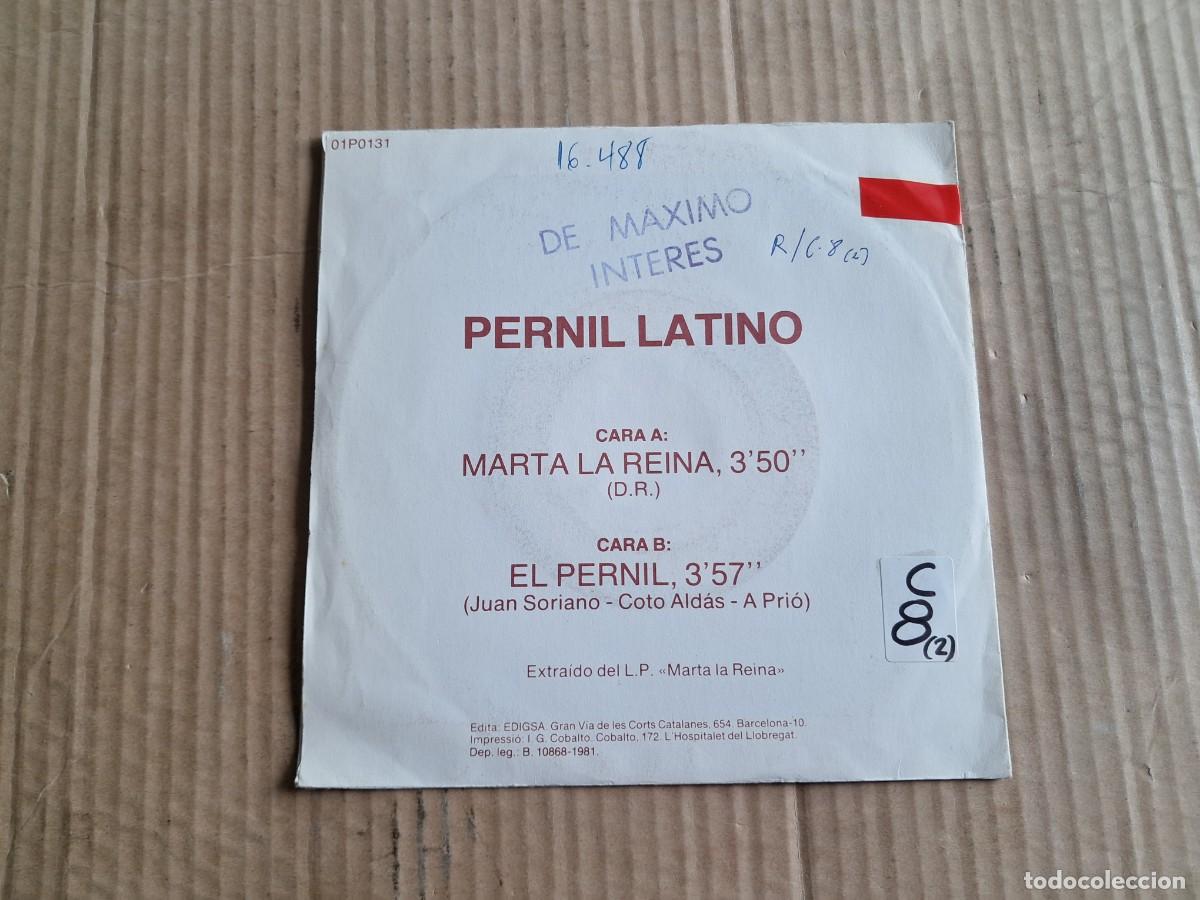 Discos de vinilo: PERNIL LATINO - MARTA LA REINA SINGLE 1981 - Foto 3