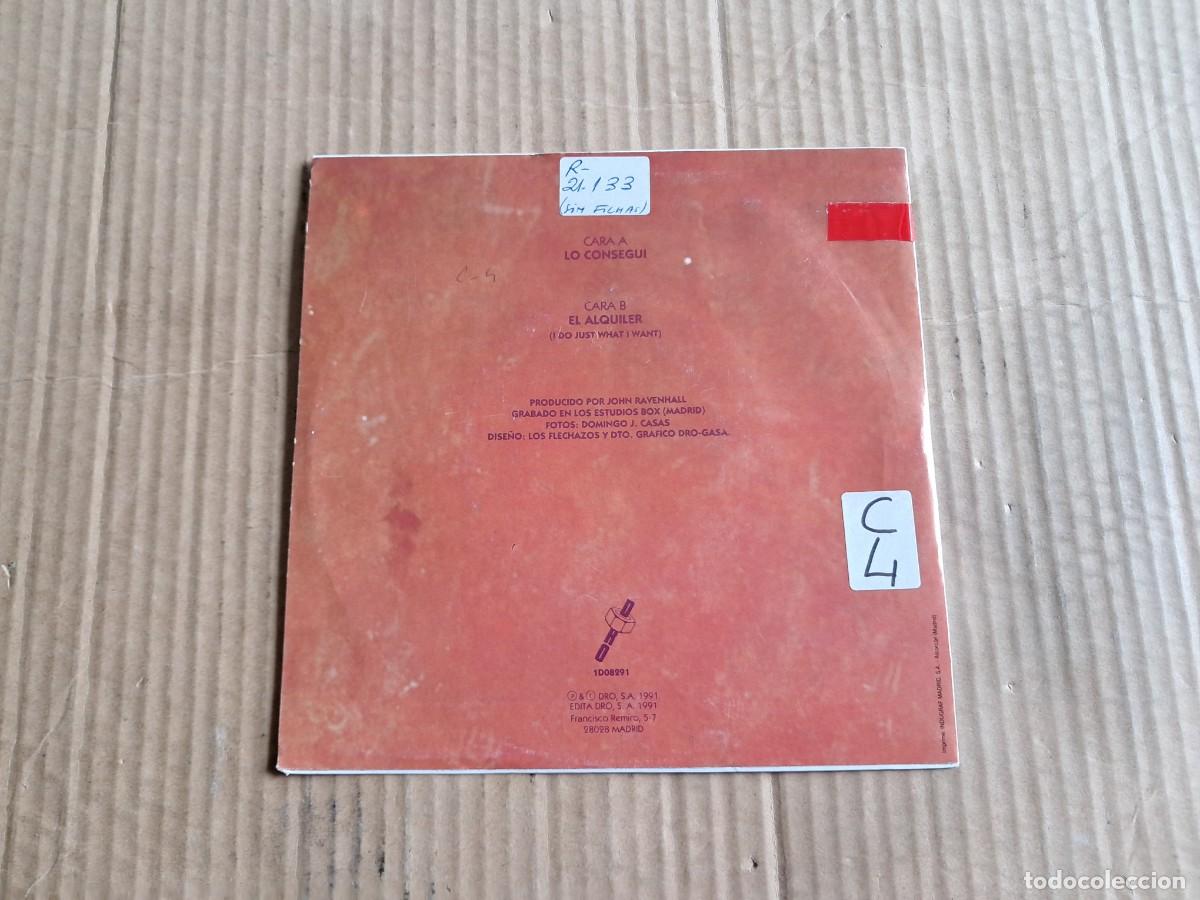 Discos de vinilo: LOS FLECHAZOS - LO CONSEGUI SINGLE 1991 - Foto 3