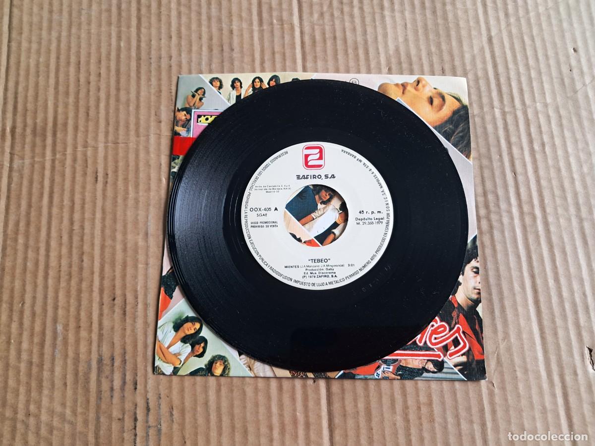 Discos de vinilo: TEBEO - MIENTES SINGLE PROMOCIONAL 1979 - Foto 2