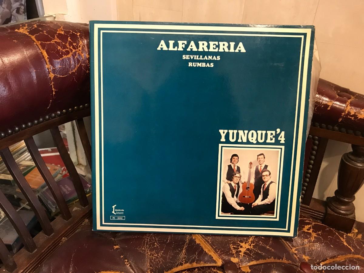Disques de vinyle: LP. ALFARER&Iacute;A. SEVILLANAS, RUMBAS. YUNQUE'4. 1981. (DEDICADO POR EL GRUPO)