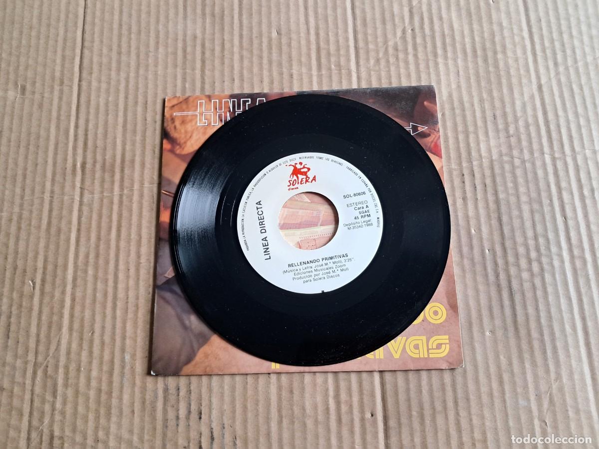 Discos de vinilo: LINEA DIRECTA - RELLENANDO PRIMITIVAS SINGLE 1988 - Foto 2