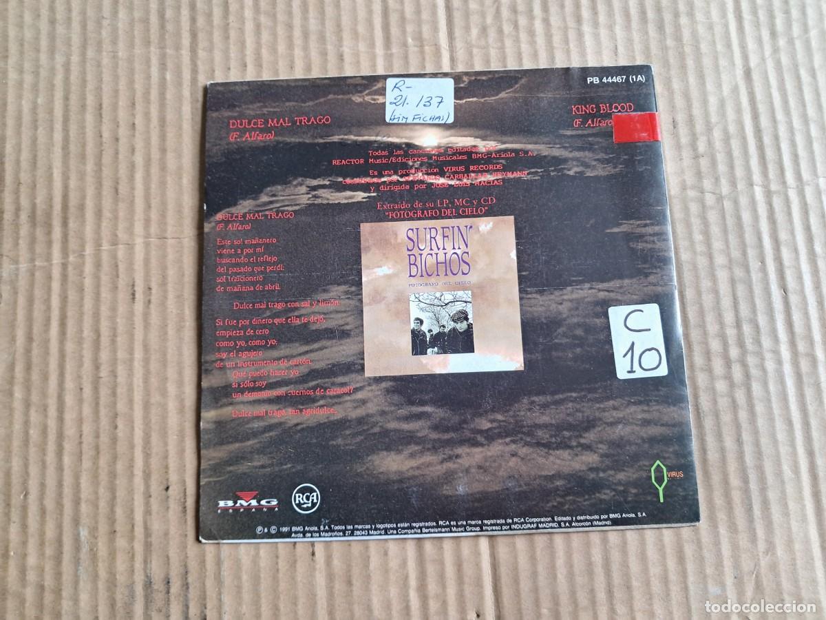 Discos de vinilo: SURFIN BICHOS - DULCE MAL TRAGO SINGLE 1991 - Foto 3