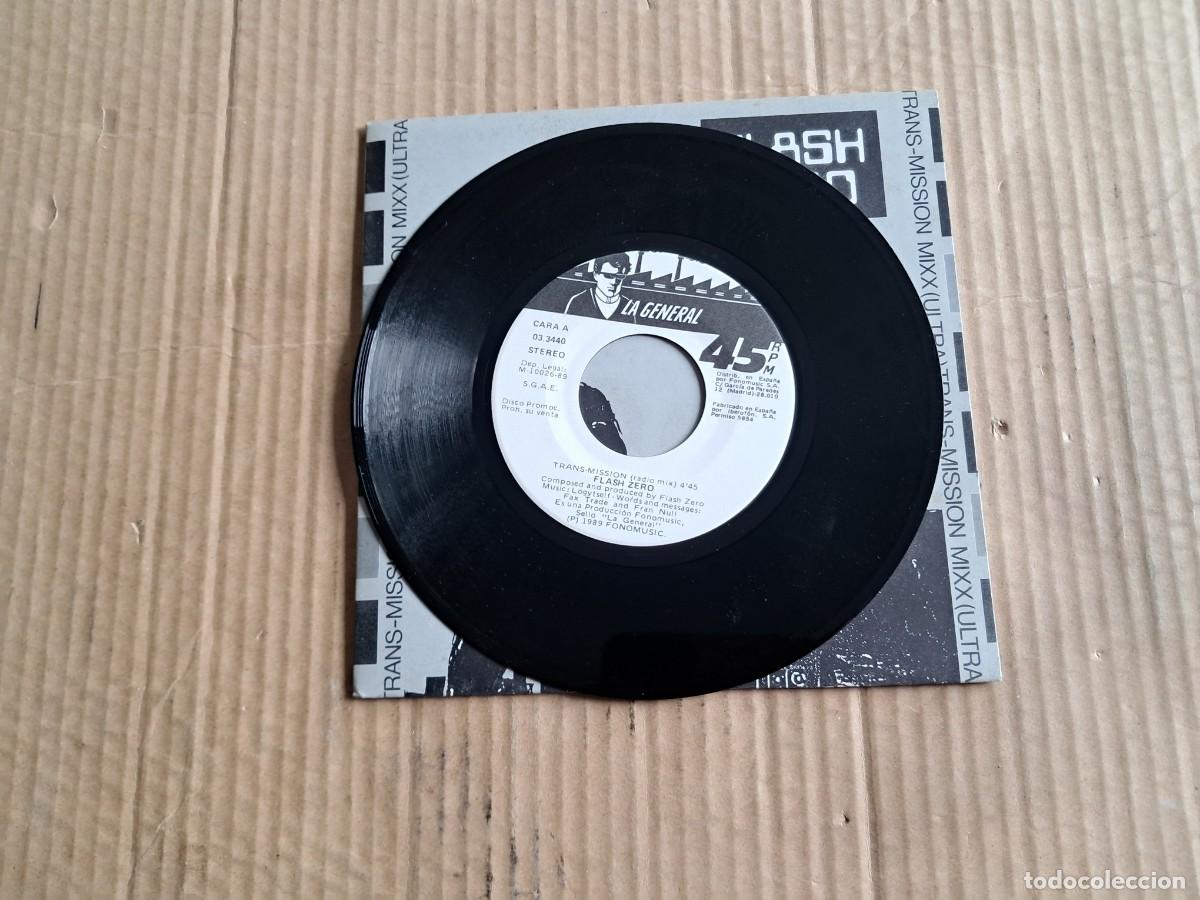Discos de vinilo: FLASH ZERO - TRANS MISSION SINGLE PROMOCIONAL 1989 E.B.M. - Foto 2