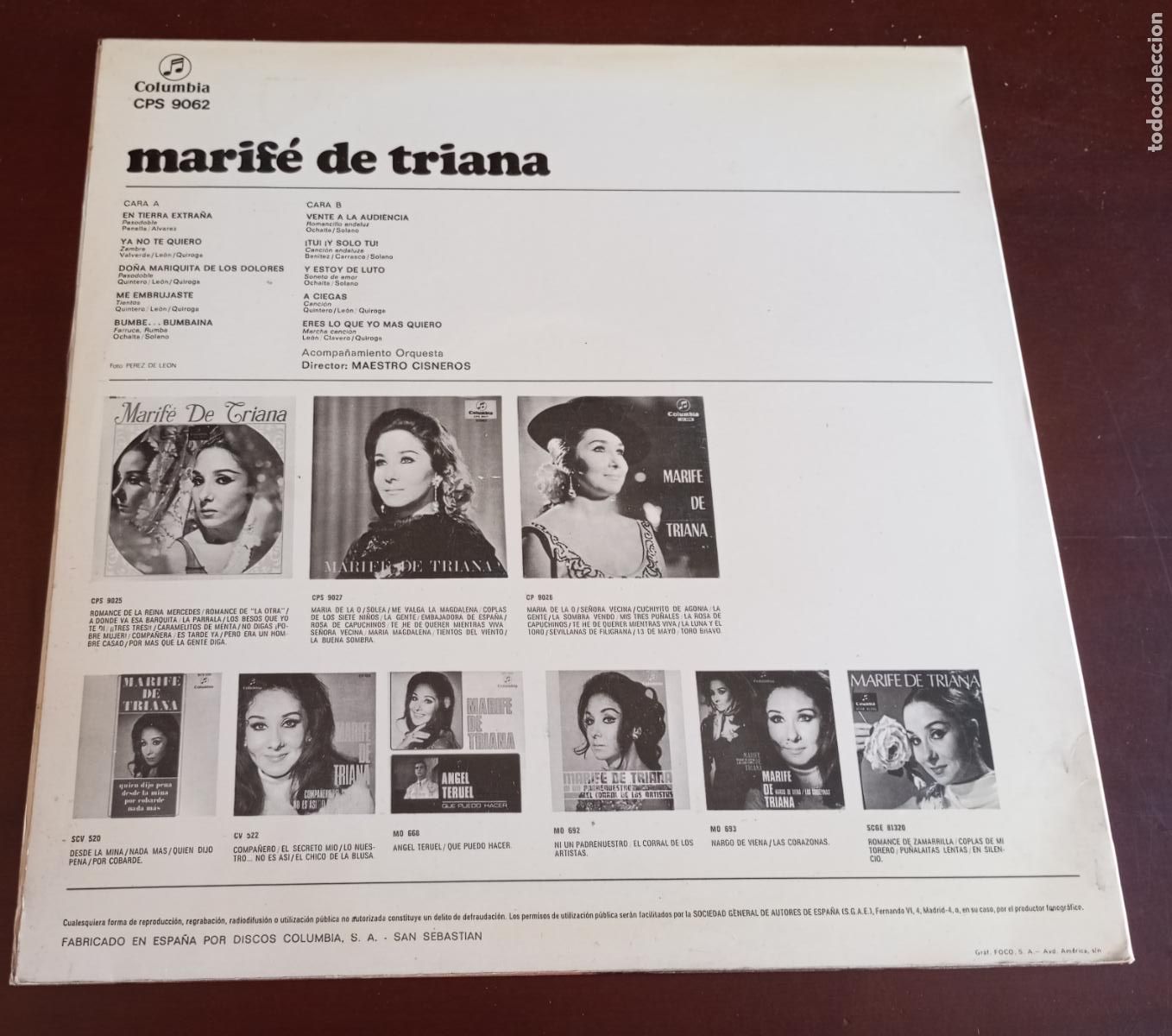 Discos de vinilo: MARIFE DE TRIANA - LP - 1980 - NUEVO. - Foto 3