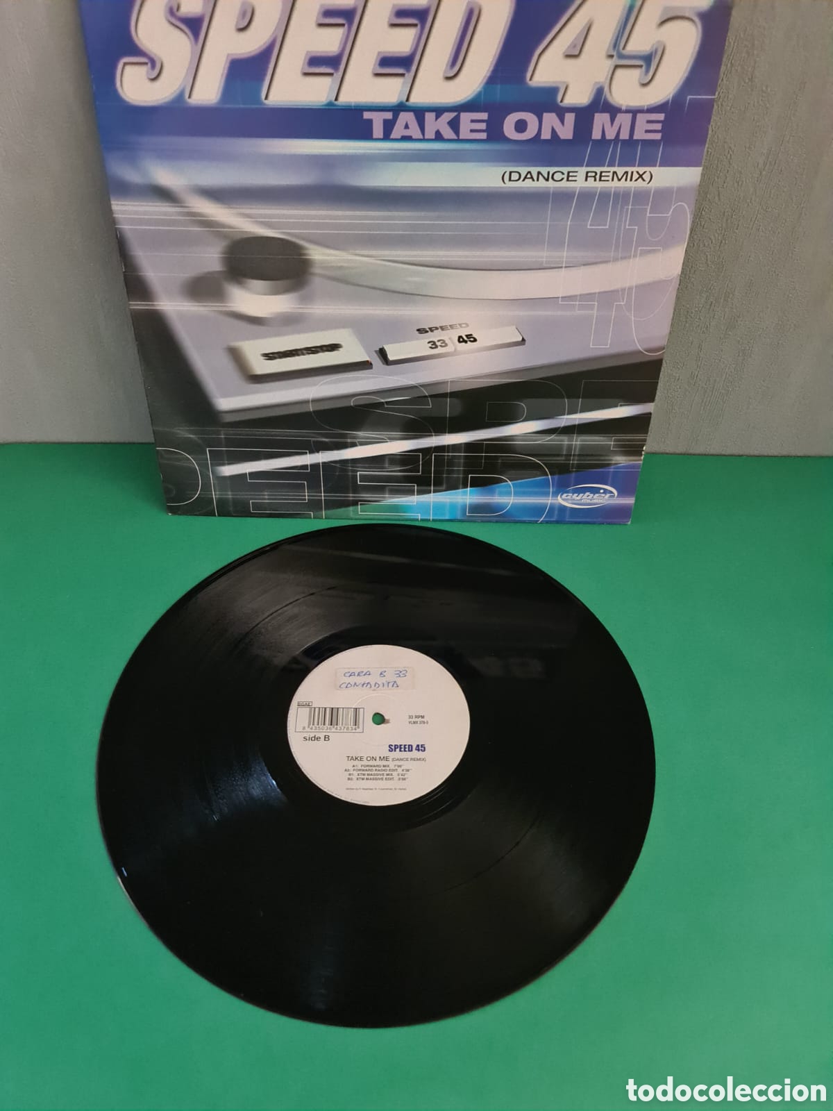 Discos de vinilo: Vinilo SPEED 45. TAKE ON ME ( DANCE REMIX) - Foto 2