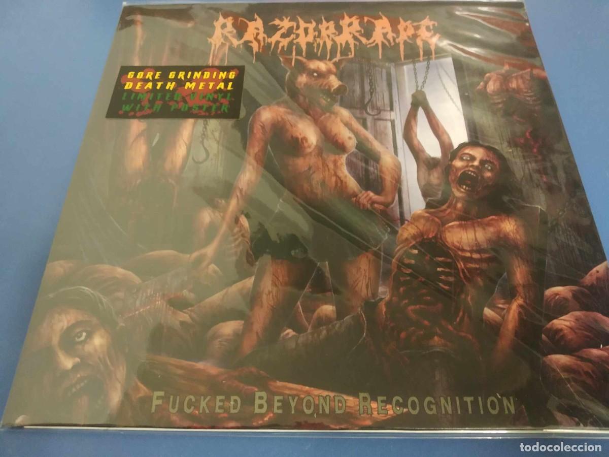 Discos de vinilo: Razorrape - Fucked Beyond Recognition (LP, Bla)+ POSTER - Foto 1