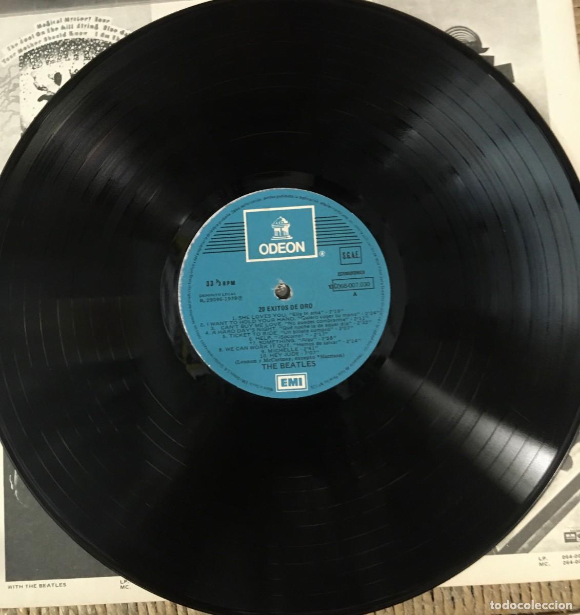Discos de vinilo: THE BEATLES - 20 EXITOS DE ORO, LP edic Spain 1979 - Foto 3