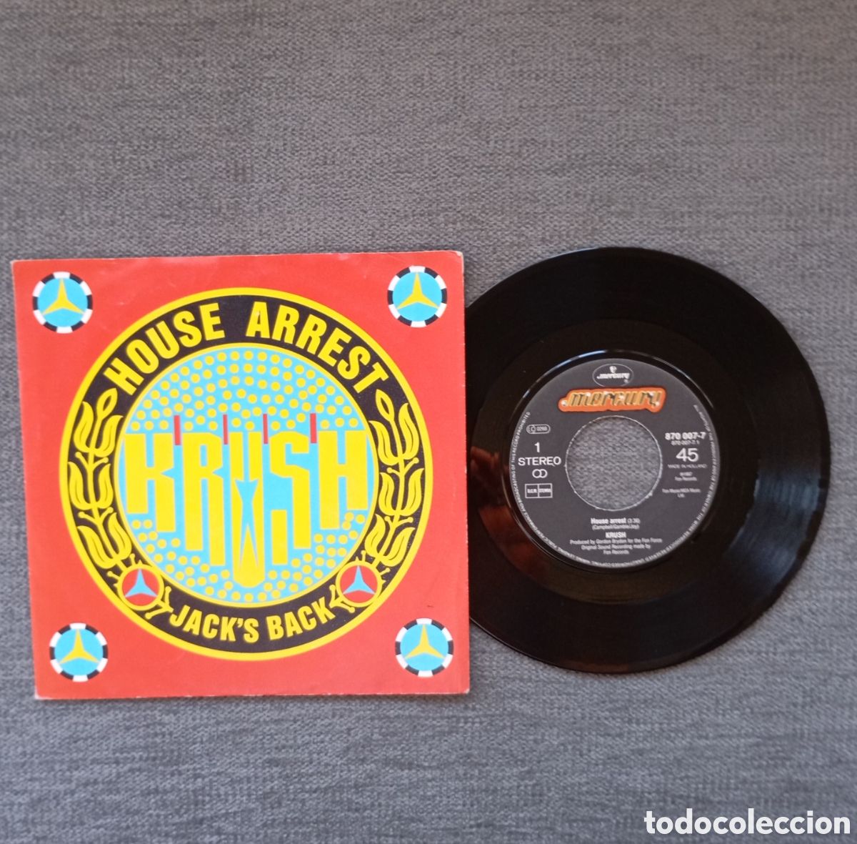 Discos de vinilo: Krush. House Arrest/ Jacks Back. Single 7&rdquo;, a&ntilde;o 1987. - Foto 1