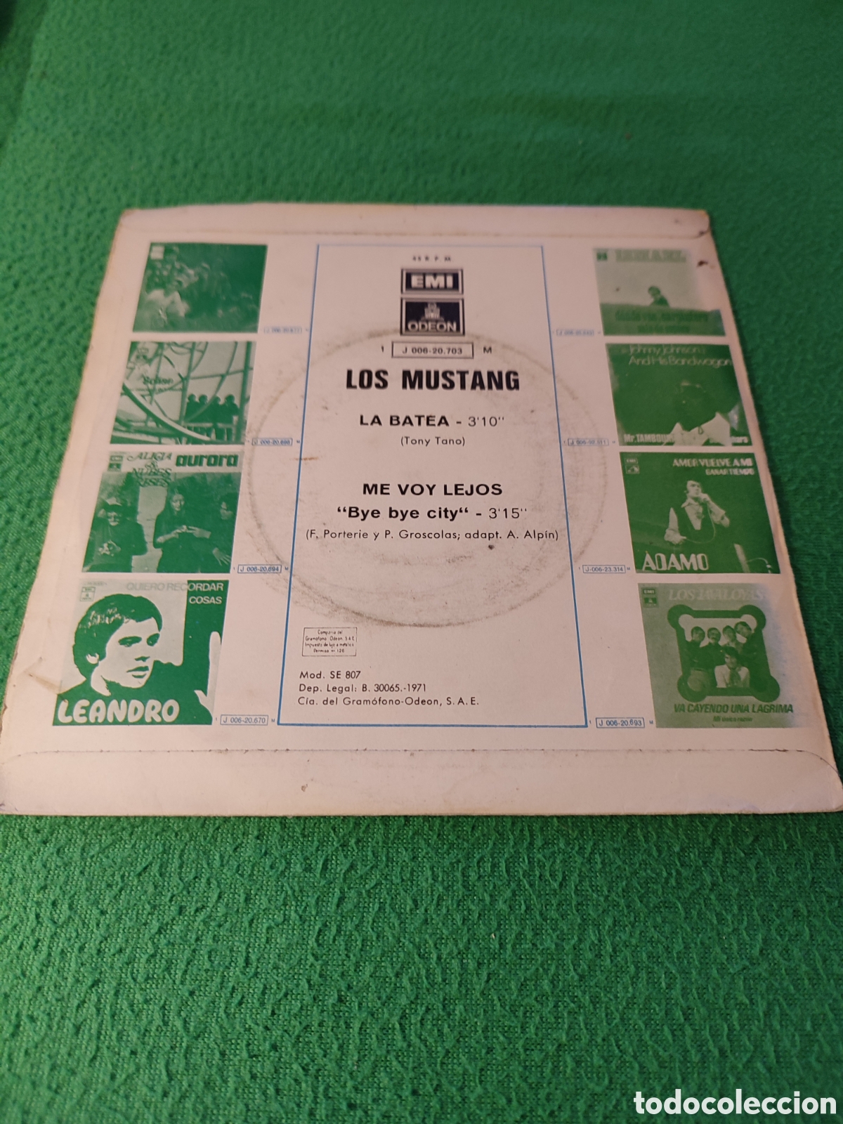 Discos de vinilo: Los Mustang - La batea single - Foto 2
