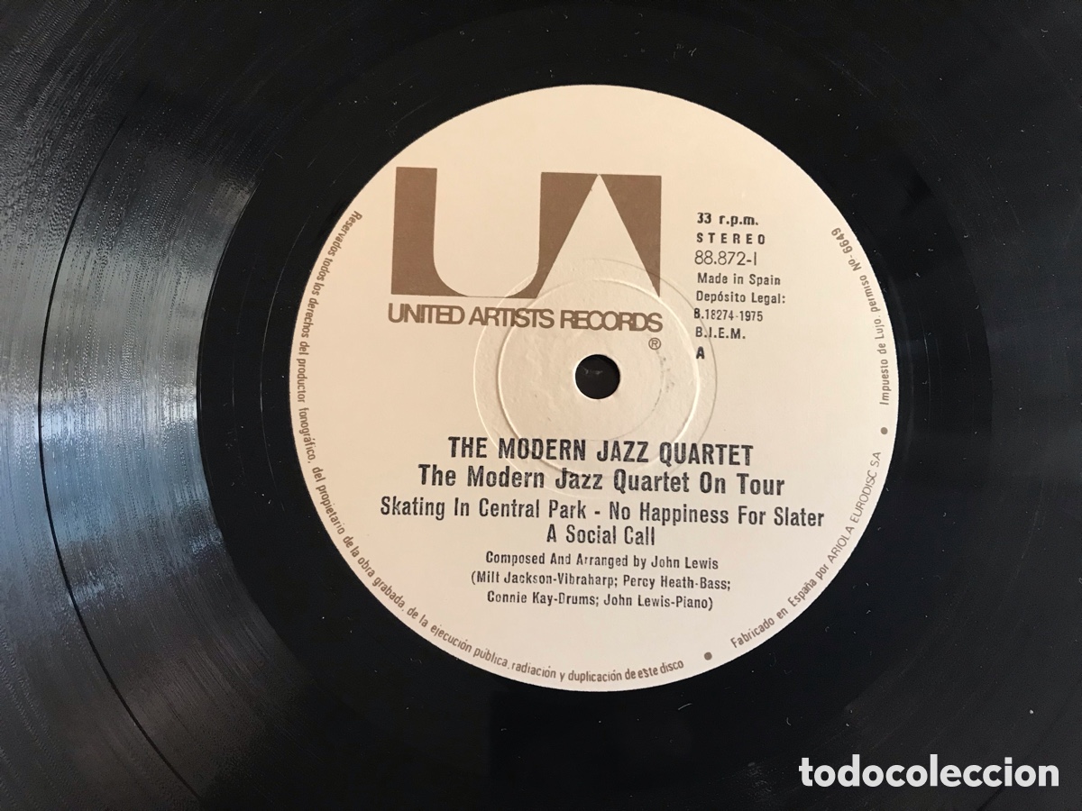 Discos de vinilo: The modern jazz quartet on tour. Solid State. Portada abierta - Foto 5