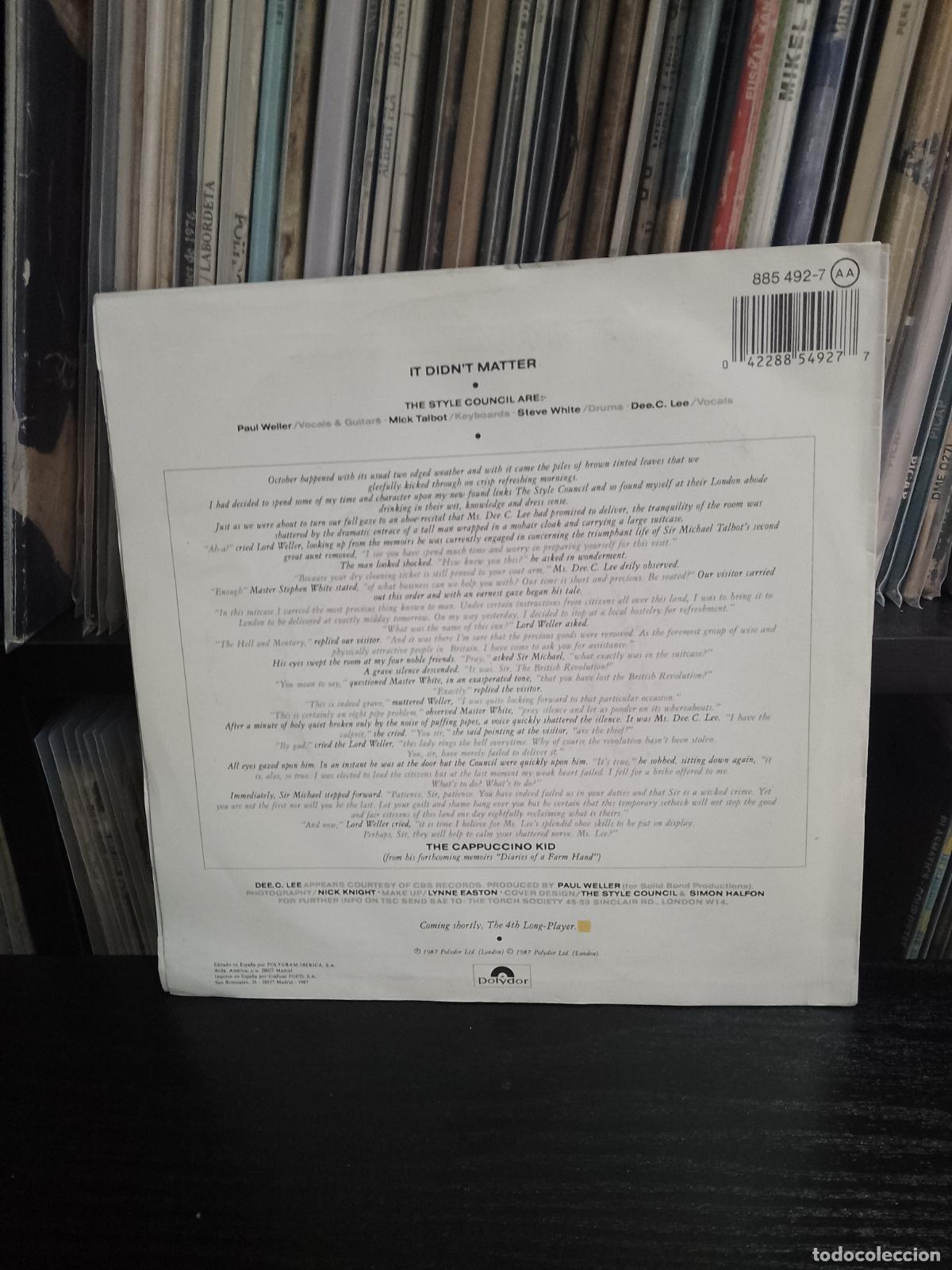 Discos de vinilo: The Style Council &lrm;&ndash; It Didnt Matter - Foto 2