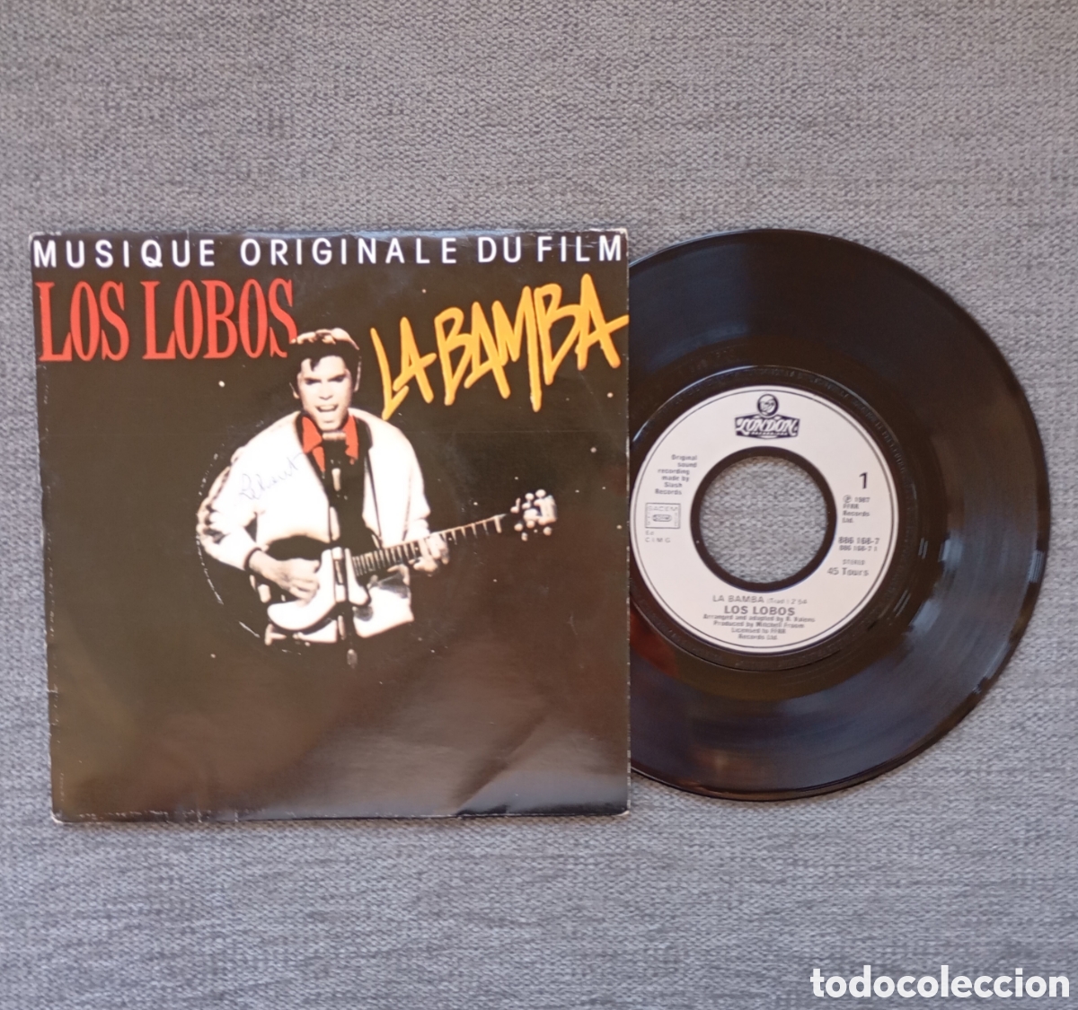 Discos de vinilo: Los Lobos. La Bamba/ Charlena. Single 7&rdquo;, a&ntilde;o 1987. - Foto 1