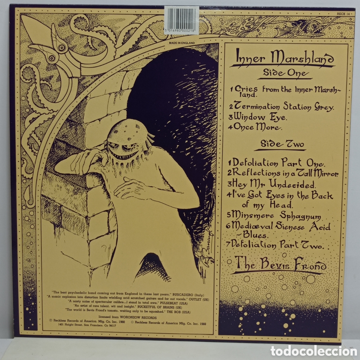 Discos de vinilo: THE BEVIS FROND, INNER MARSHALL (RECKLESS 1988) - Foto 2