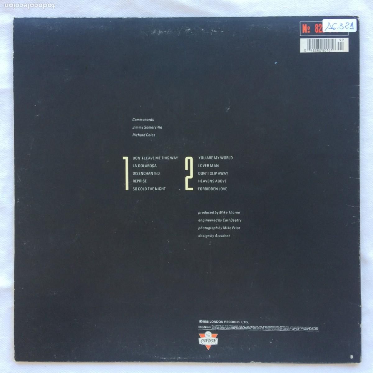 Discos de vinilo: Communards &lrm;&ndash; Communards Canada 1986 London Records - Foto 2