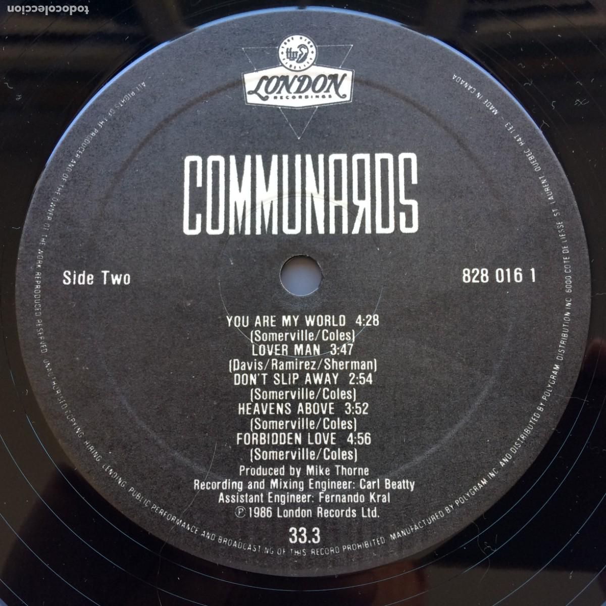 Discos de vinilo: Communards &lrm;&ndash; Communards Canada 1986 London Records - Foto 4