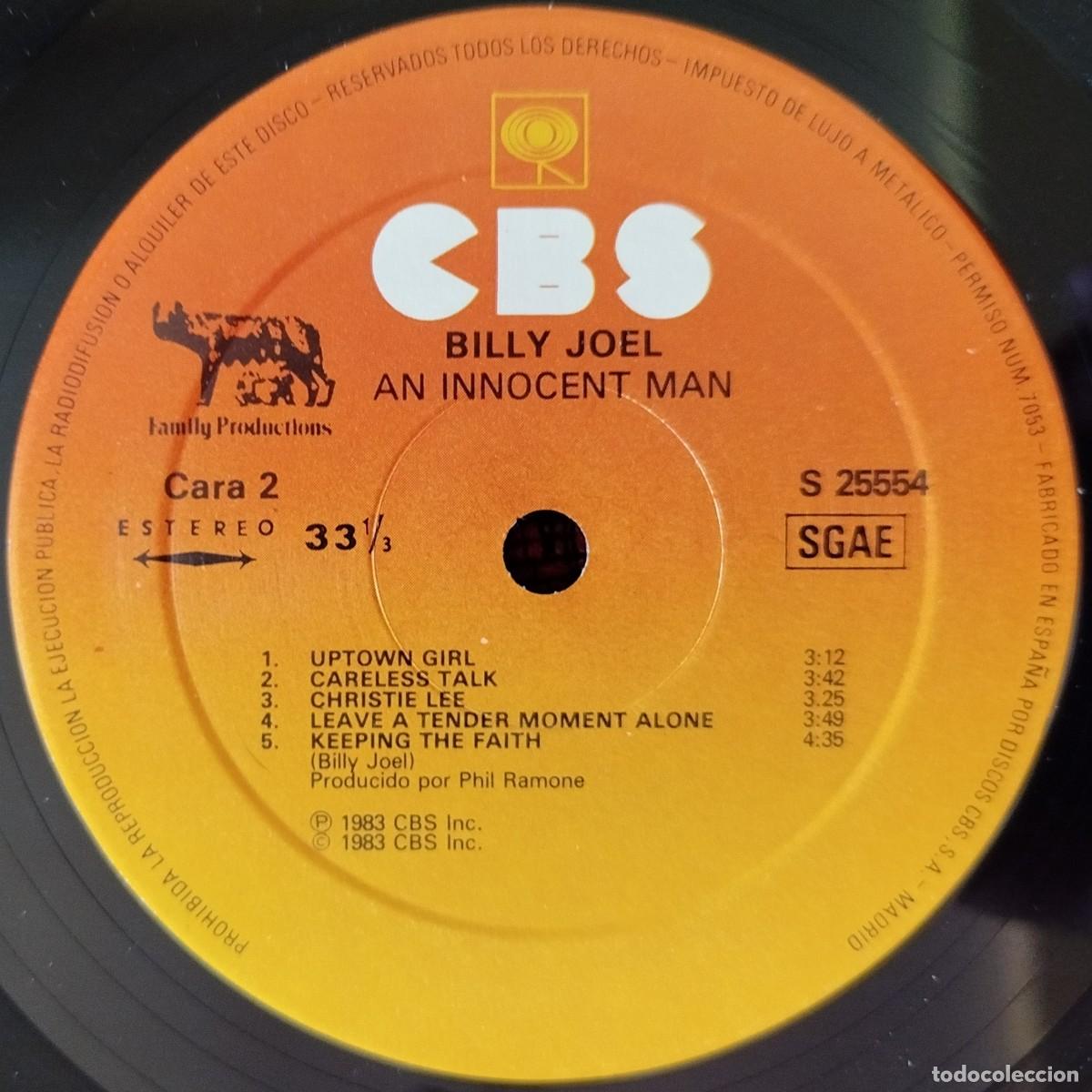 Discos de vinilo: BILLY JOEL ** An Innocent Man ** VINILO LP 1983 - Foto 5