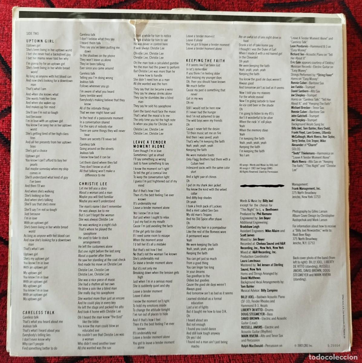 Discos de vinilo: BILLY JOEL ** An Innocent Man ** VINILO LP 1983 - Foto 6