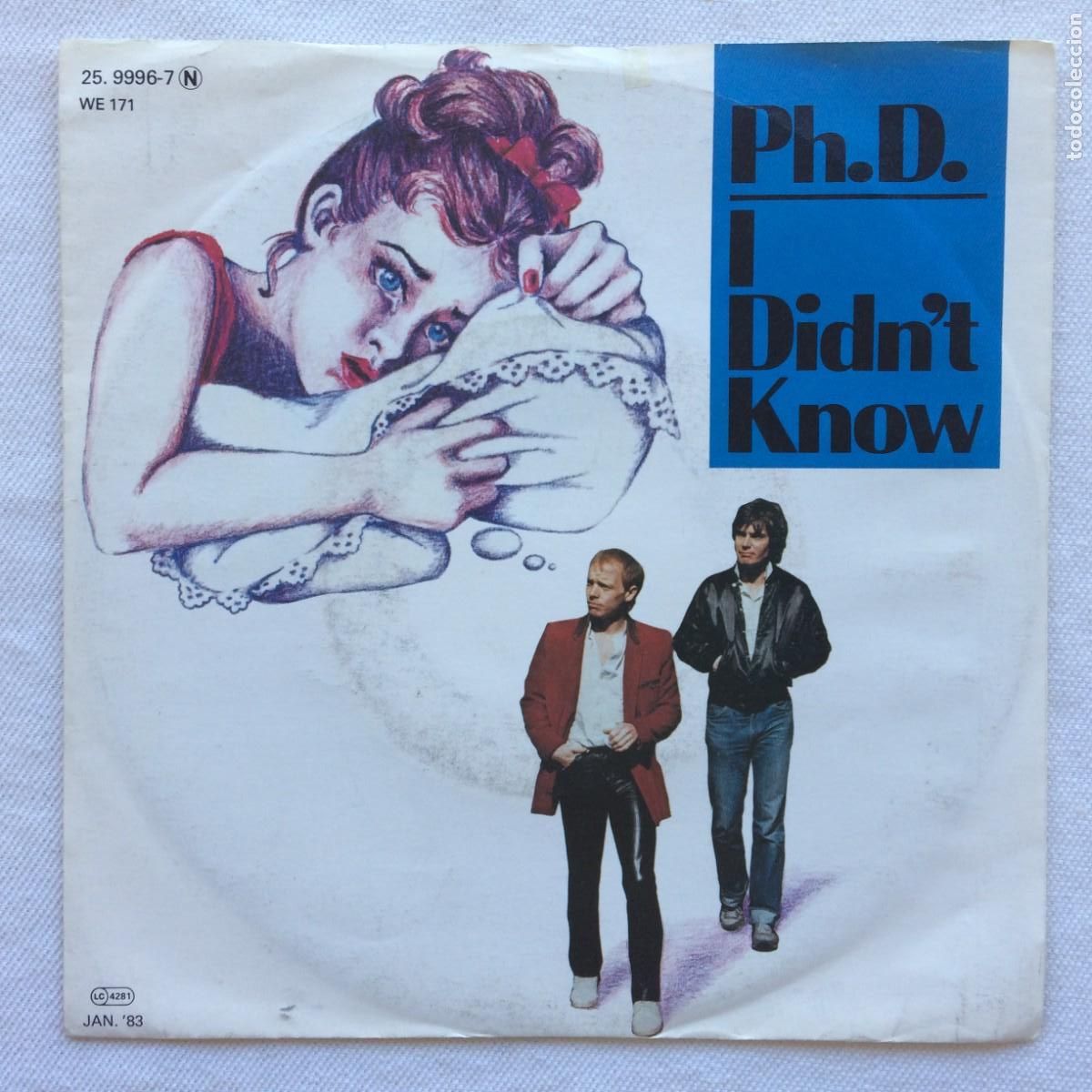 Disques de vinyle: Ph.D. &lrm;&ndash; I Didn't Know / Theme For Jenny Scandinavia 1983 WEA