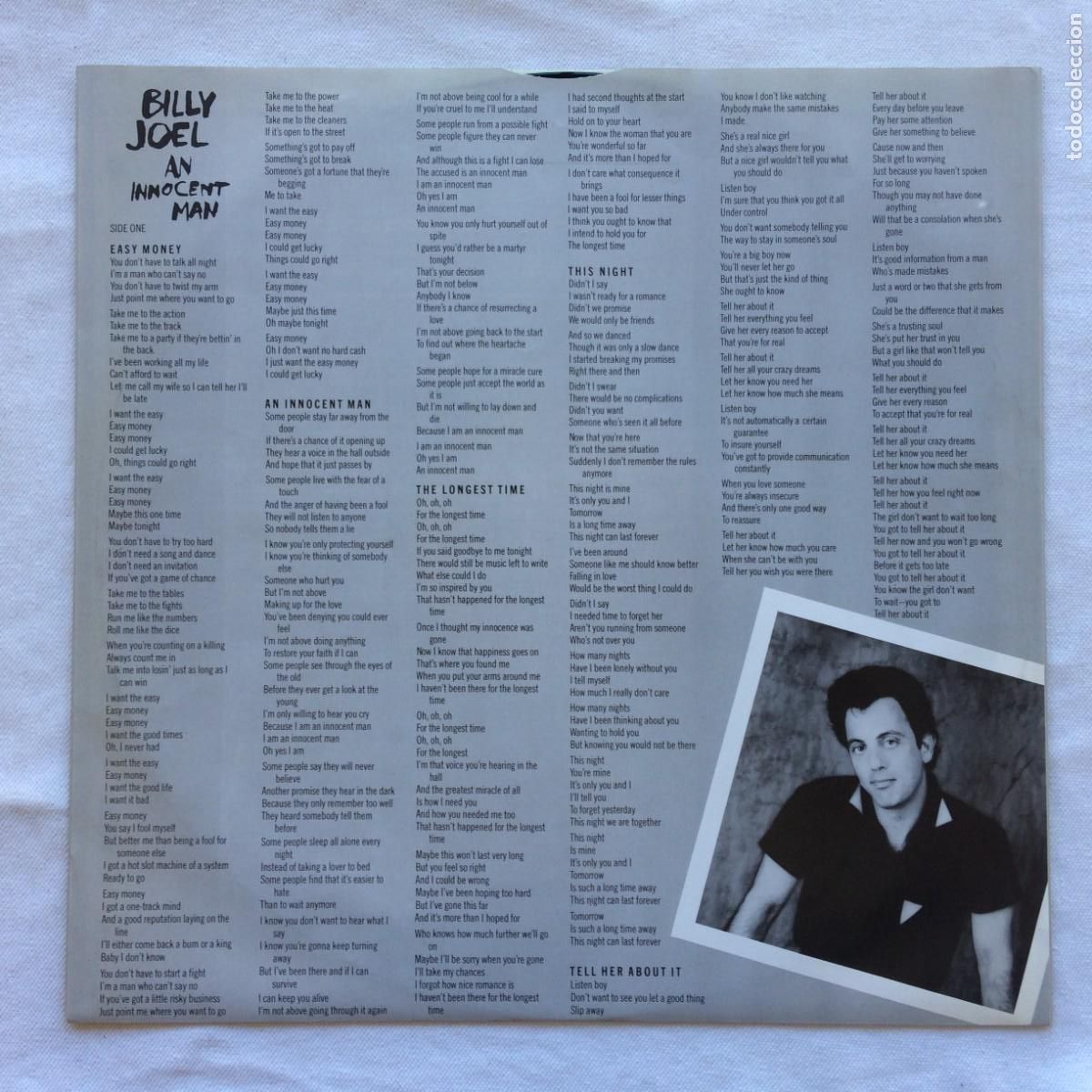 Discos de vinilo: Billy Joel &lrm;&ndash; An Innocent Man Holanda 1983 CBS - Foto 3
