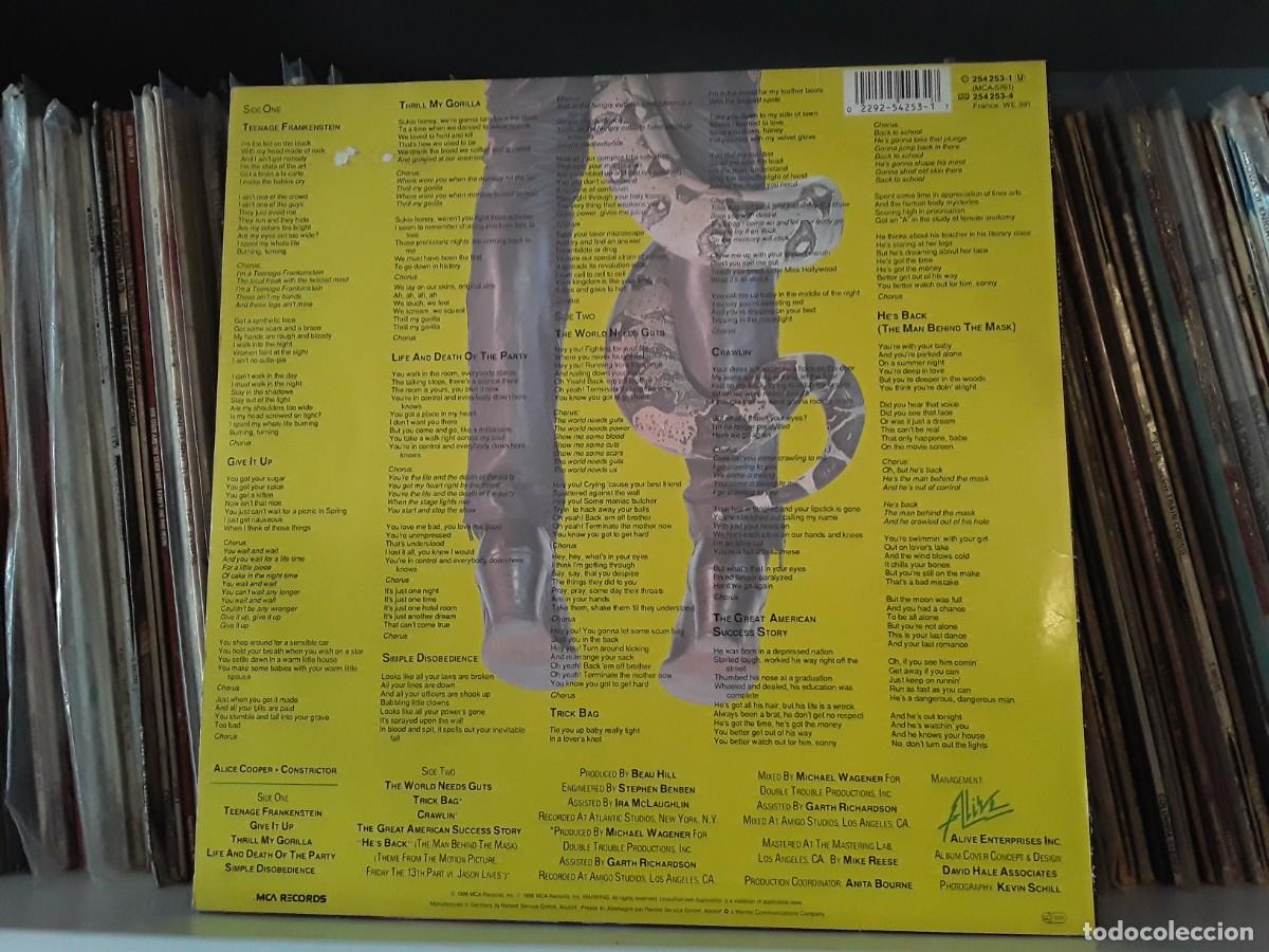 Discos de vinilo: Alice Cooper &lrm;&ndash; Constrictor - lp edic. europa 1986 - Foto 2