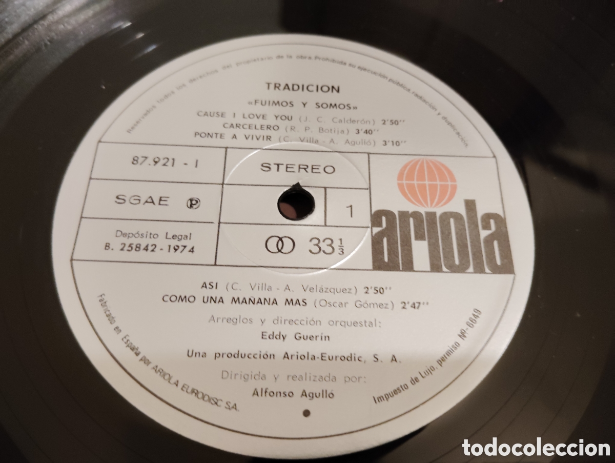 Discos de vinilo: TRADICION - FUIMOS Y SOMOS ( 1974 ) - Foto 3