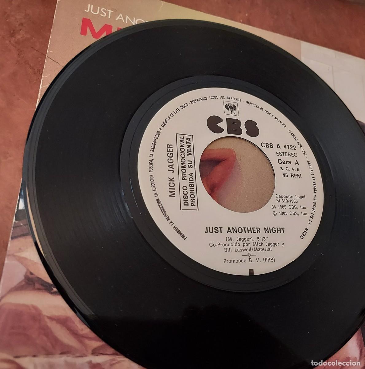 Discos de vinilo: Mick Jagger &ndash; Just Another Night - SINGLE PROMO 1985 - Foto 3