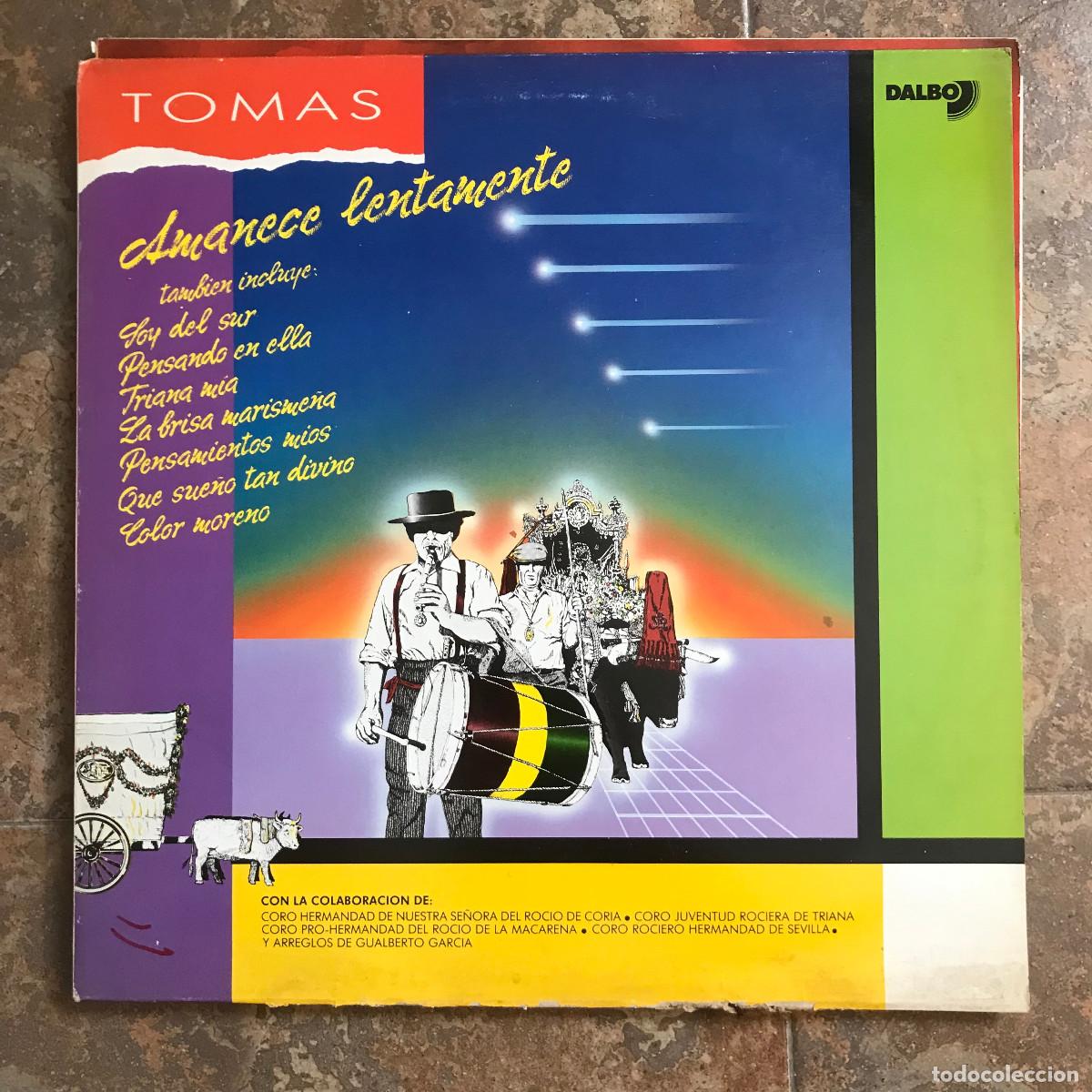 Discos de vinilo: TOM&Aacute;S - AMANECE LENTAMENTE - LP DALBO 1989 - Foto 1