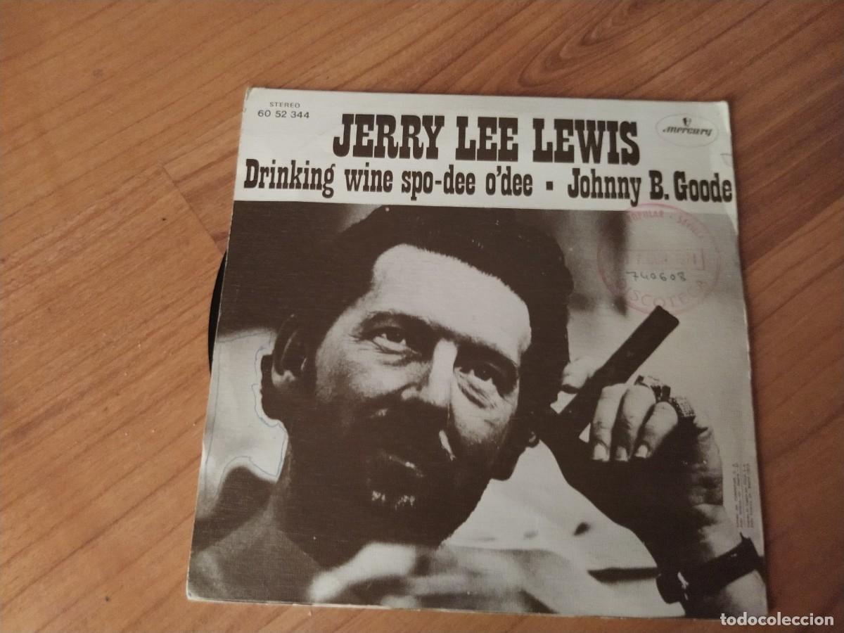 Discos de vinilo: JERRY LEE LEWIS. DRINKING WINE SPO-DEE O&acute;DEE. Single spa - Foto 2