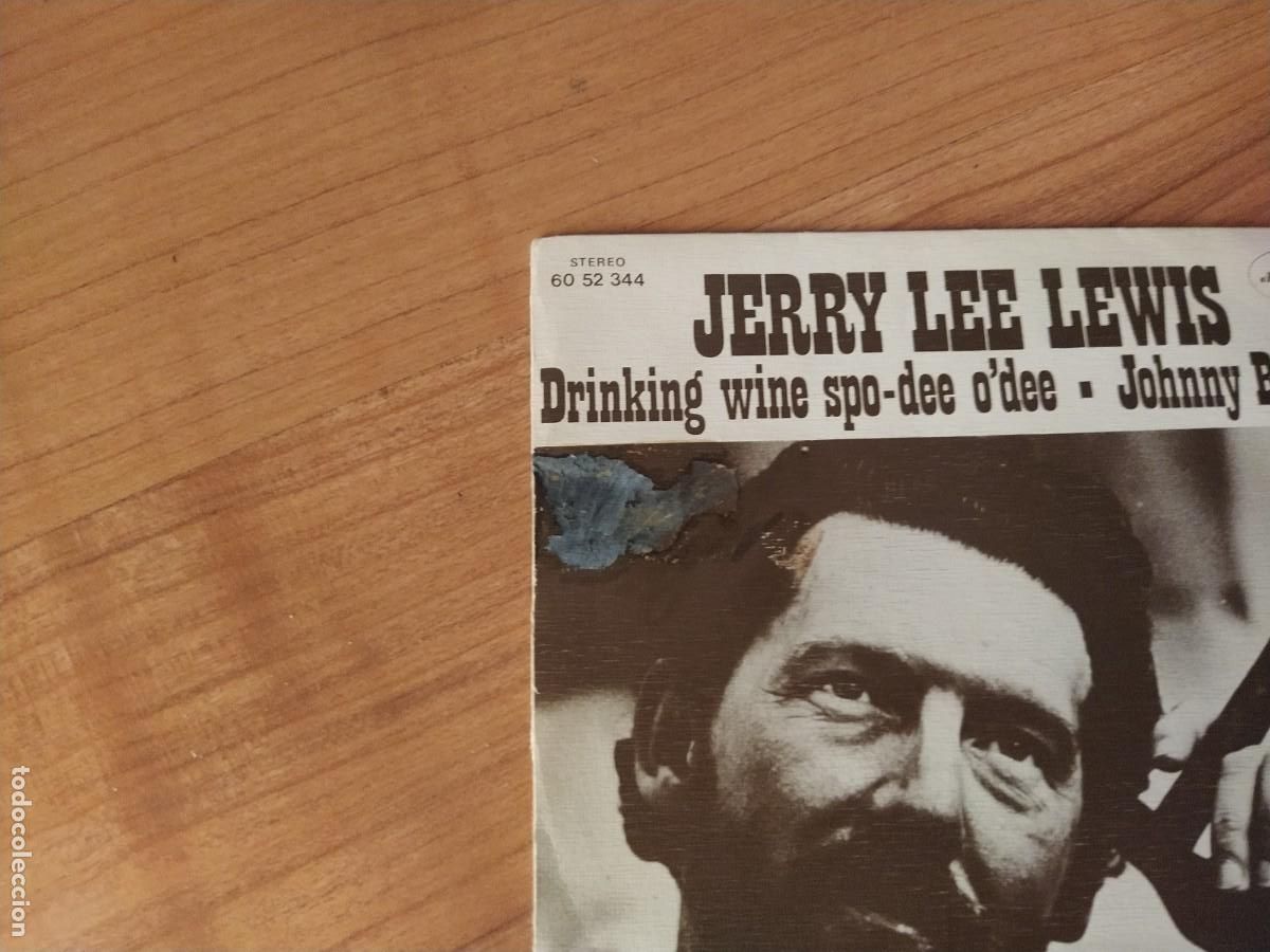 Discos de vinilo: JERRY LEE LEWIS. DRINKING WINE SPO-DEE O&acute;DEE. Single spa - Foto 3
