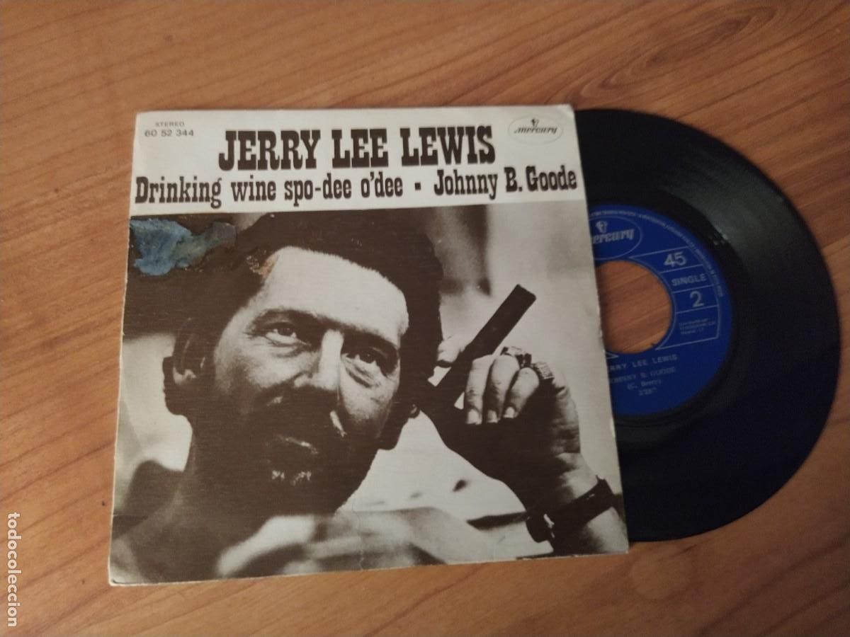 Discos de vinilo: JERRY LEE LEWIS. DRINKING WINE SPO-DEE O&acute;DEE. Single spa - Foto 1
