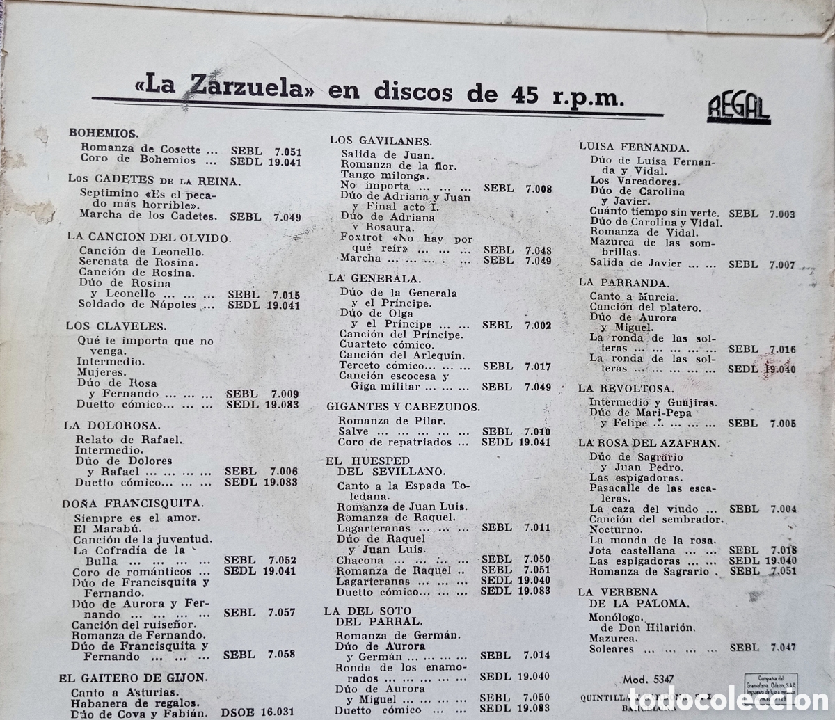 Discos de vinilo: La rosa del azafr&aacute;n ( Jacinto Guerrero) - Foto 2