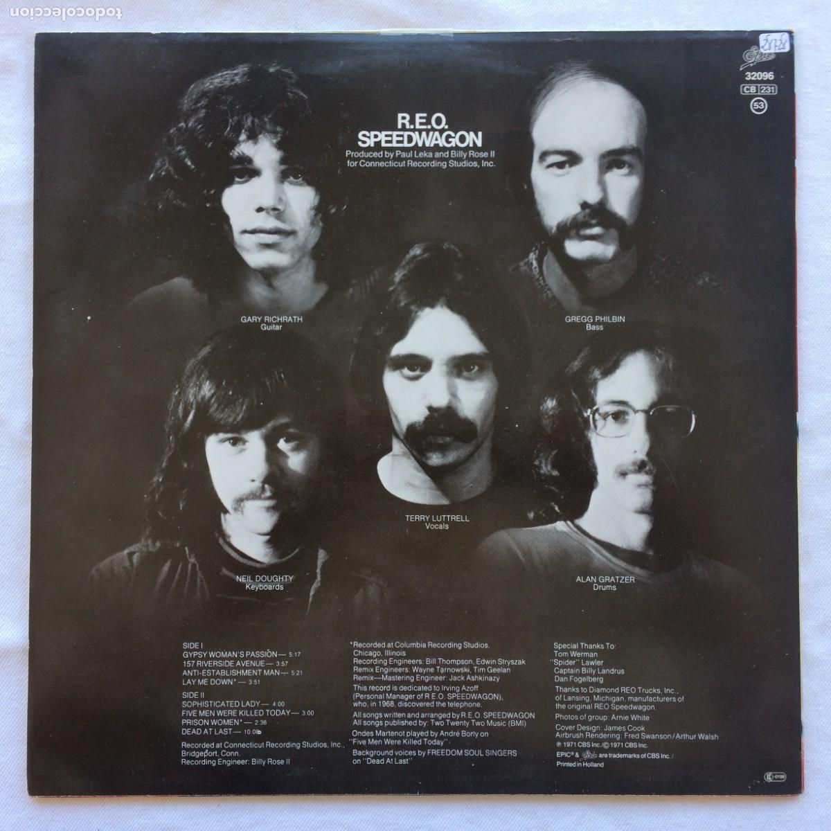 Discos de vinilo: R.E.O. Speedwagon &lrm;&ndash; R.E.O. Speedwagon Holanda 1971 Epic - Foto 2