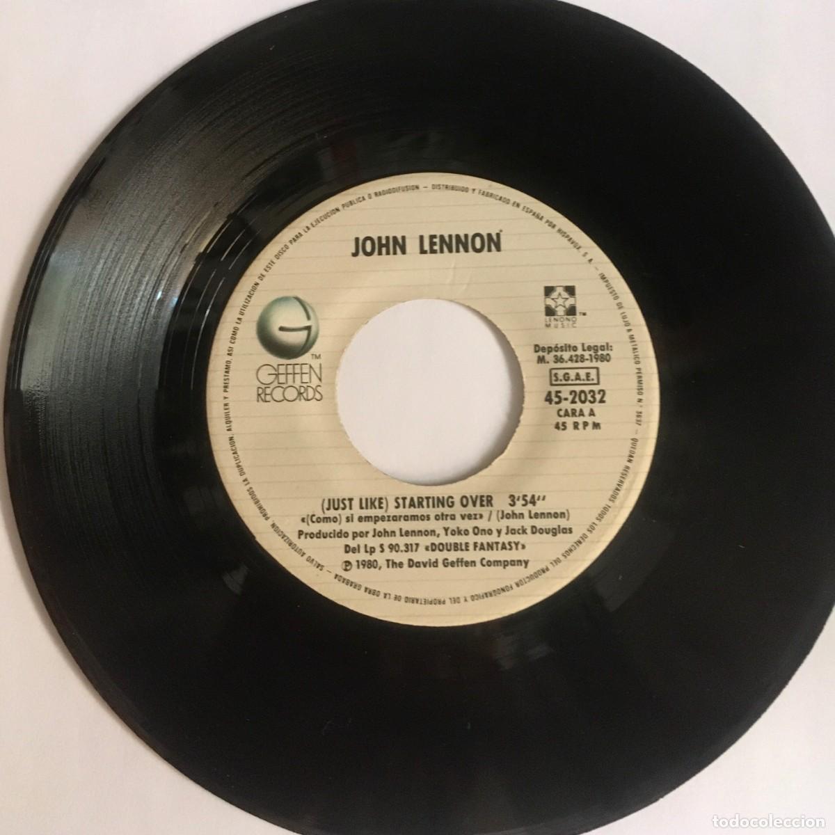 Discos de vinilo: JOHN LENNON - STARTING OVER, single vinilo 1980 - Foto 3