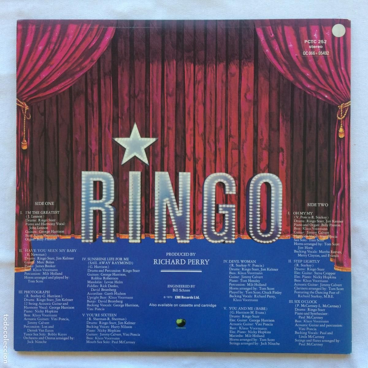 Discos de vinilo: Ringo Starr &lrm;&ndash; Ringo UK 1973 Apple Records* - Foto 2