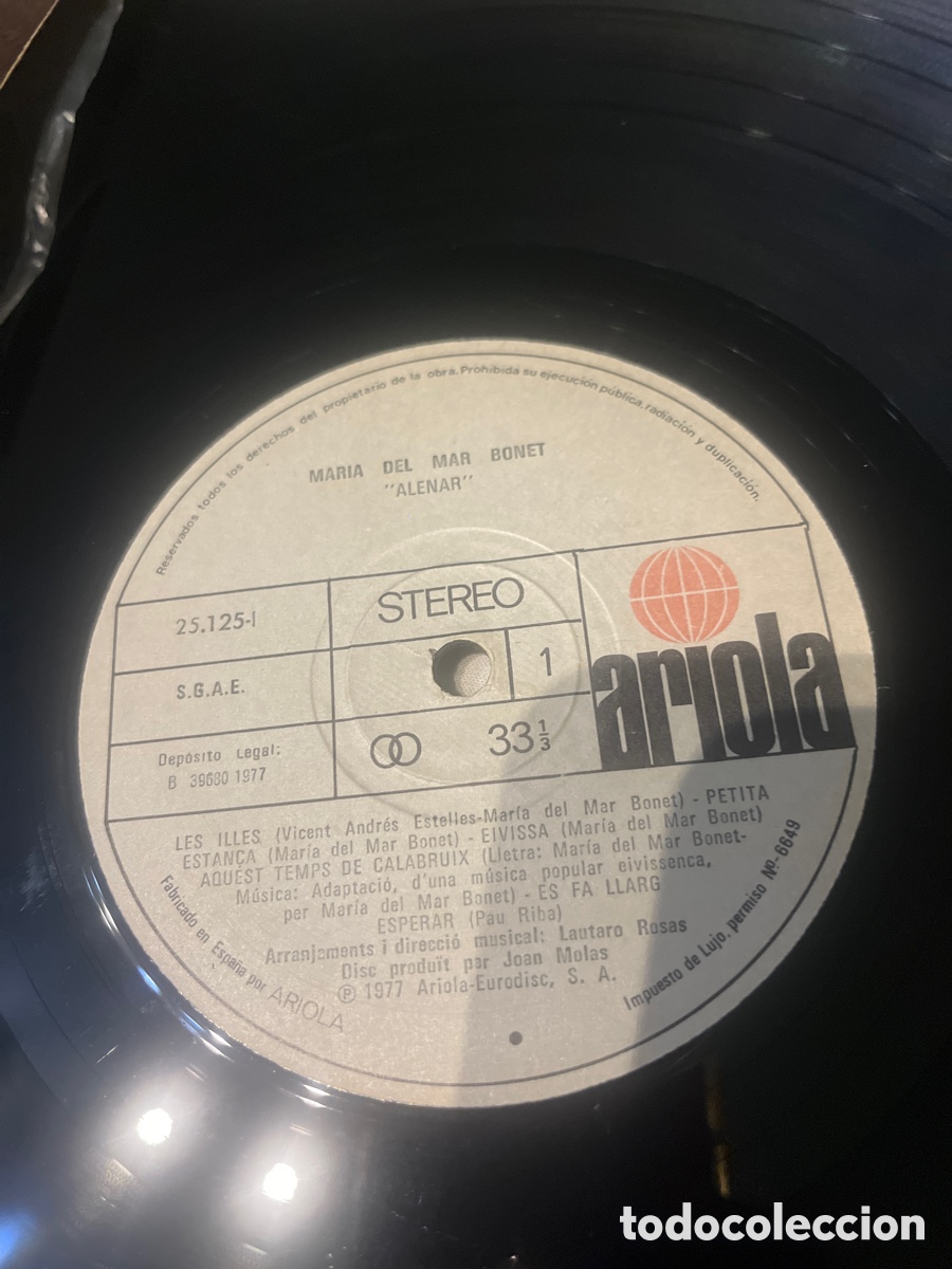 Discos de vinilo: Maria Del Mar Bonet Alenar - Foto 3