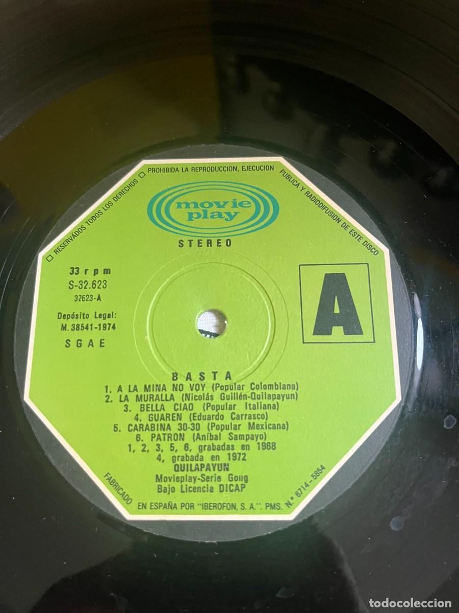 Discos de vinilo: Quilapay&uacute;n Basta.... - Foto 3