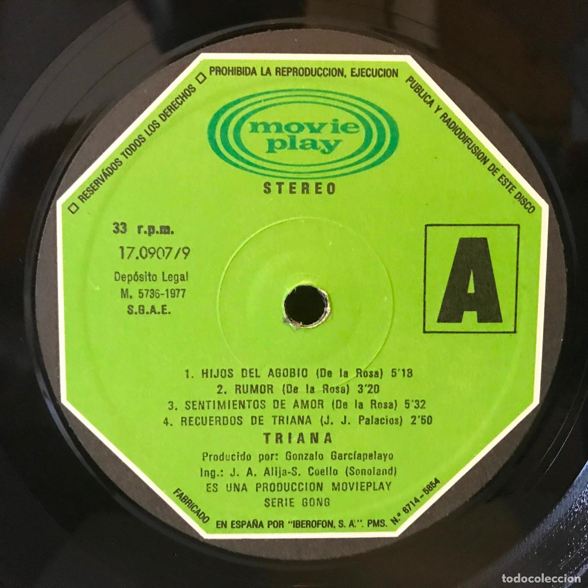 Discos de vinilo: Triana. Hijos del agobio. 1977 - Foto 4