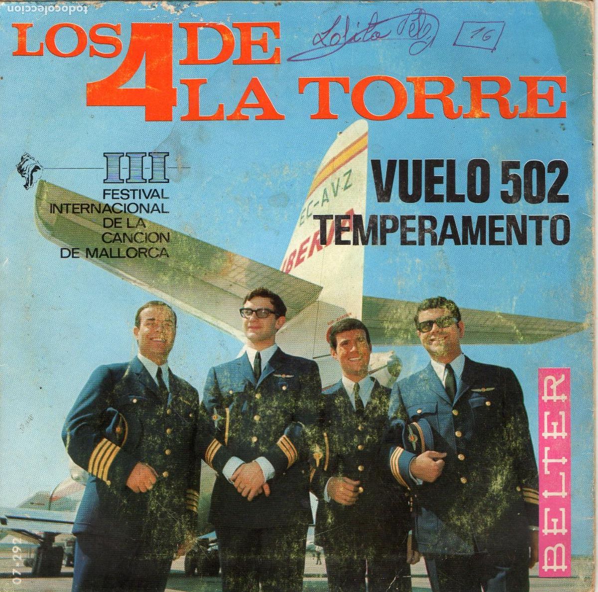 Discos de vinilo: LOS 4 DE LA TORRE - VUELO 502 - SINGLE - Foto 1