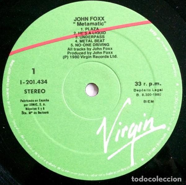 Discos de vinilo: John Foxx &ndash; Metamatic - Foto 5
