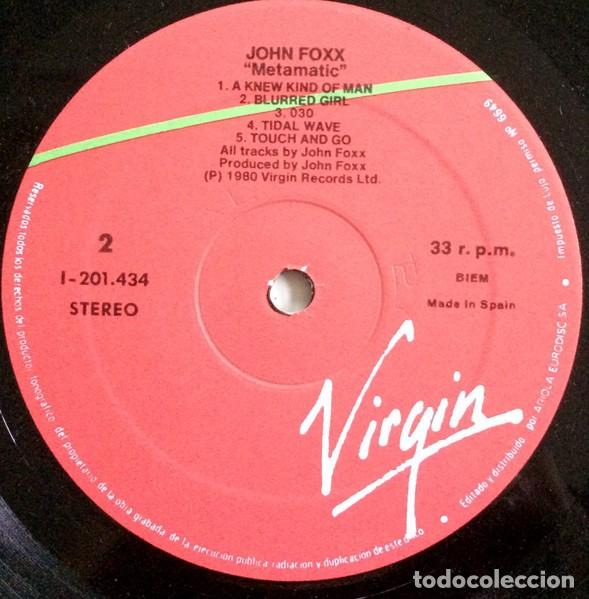 Discos de vinilo: John Foxx &ndash; Metamatic - Foto 6